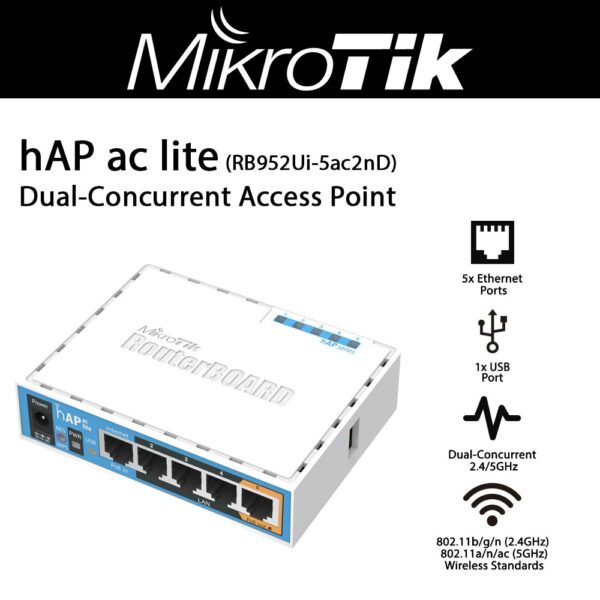 Mikrotik Access Point hAP ac2 (RB952Ui-5ac2nD) - Image 2