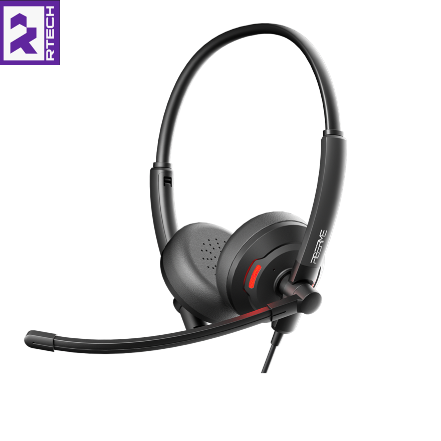 FIBERME FCH7110D Duo - USB Headset with Dual Mic ENC - AI Noise Cancellation