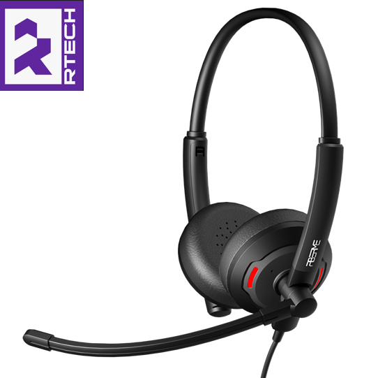 FIBERME FCH7110D Duo - USB Headset with Dual Mic ENC - AI Noise Cancellation - Image 6