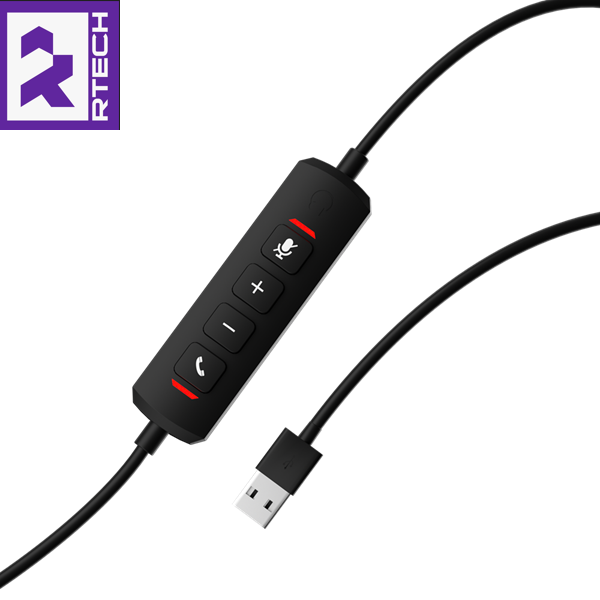 FIBERME FCH7110D Duo - USB Headset with Dual Mic ENC - AI Noise Cancellation - Image 8