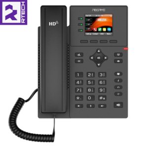 FIBERME FAP2730G Mid-Level IP Phone  4 SIPs  2.4 Color Screen  Dual 1Gbps Ethernet Ports  Integrated PoE