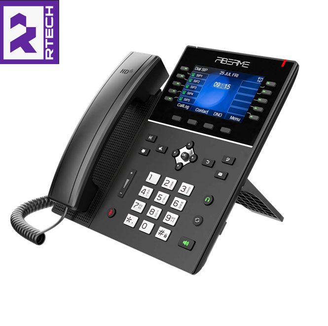 FIBERME FAP2760 Enterprise IP Phone – 20 SIP Accounts, 4.3″ Color Screen, Dual Gigabit Ports with PoE - Image 4