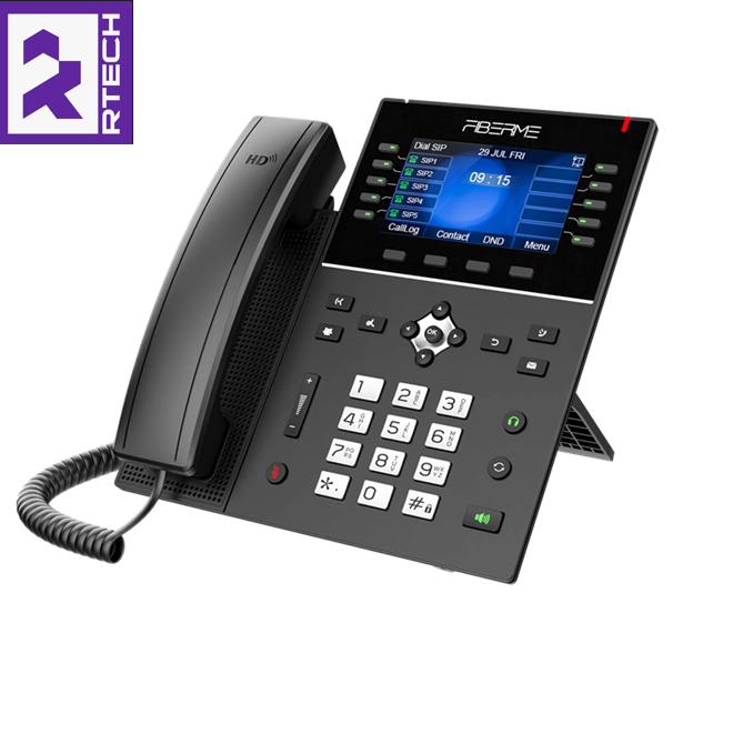 FIBERME FAP2760 Enterprise IP Phone – 20 SIP Accounts, 4.3″ Color Screen, Dual Gigabit Ports with PoE - Image 5