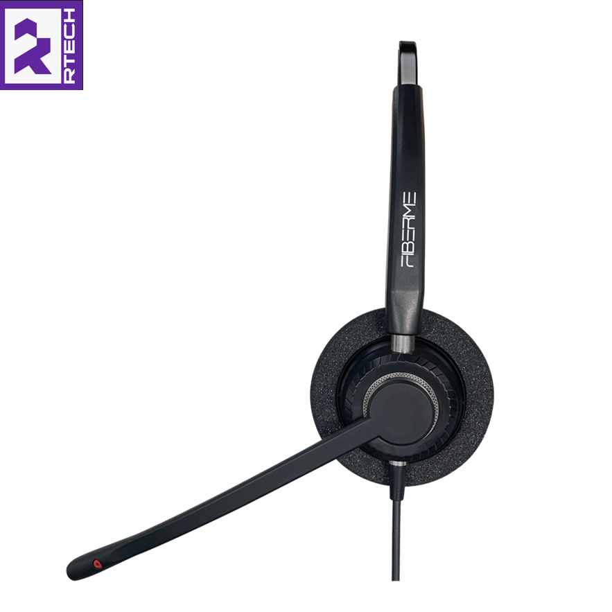 FIBERME FCH7303D Duo USB Headset with Dual Mic ENC AI Noise Cancellation - Image 2