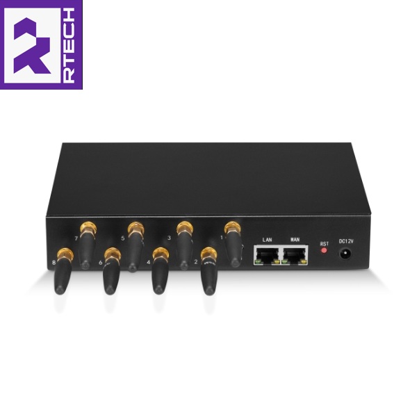 FIBERME FGX4508L GSM Gateway- 8 SIM Cards- 4G- Dual Ethernet Ports- Hot Swap- Voice and SMS - Image 2