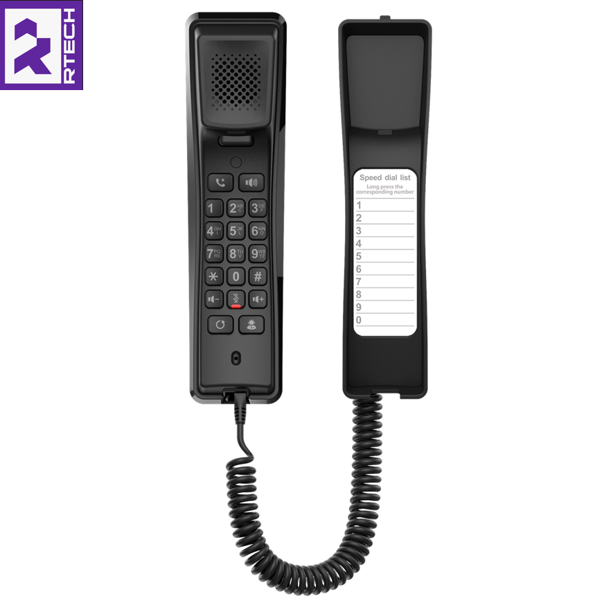 FIBERME FHP701 Compact IP Phone – 2 SIP – Black Color – Desktop / Wall Mount – Single 10/100 Ethernet Port - Image 12