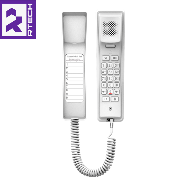 FIBERME FHP702 Compact IP Phone – 2 SIP – White Color – Desktop / Wall Mount – Single 10/100 Ethernet Port - Image 5